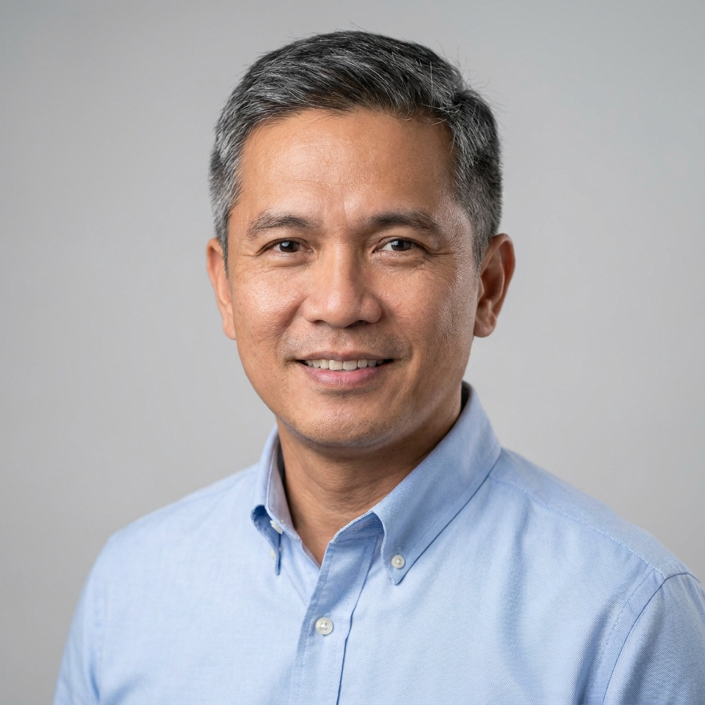Synthetic demo portrait of an infrastructure project engineer